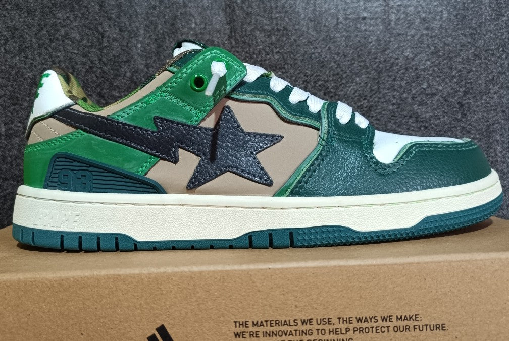 Zapatilla BAPE SK8 STA ABC Green Camouflage