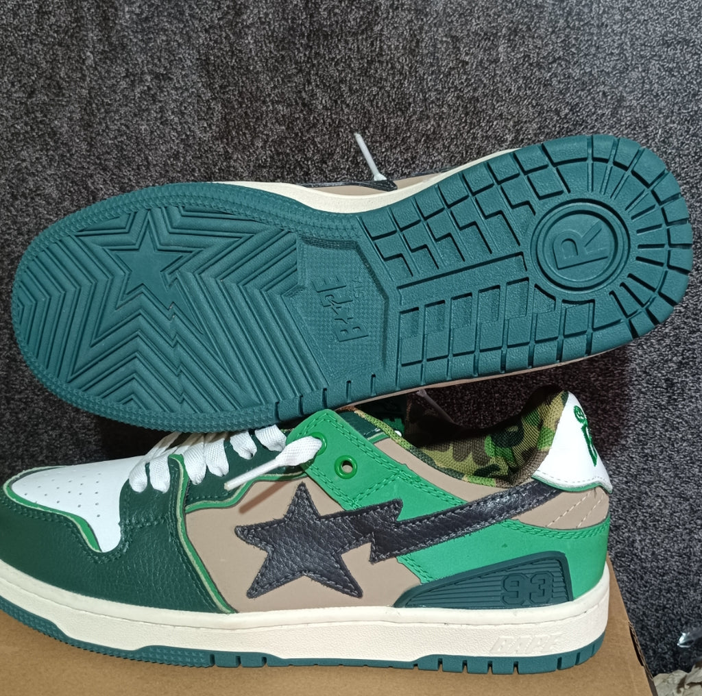 Zapatilla BAPE SK8 STA ABC Green Camouflage