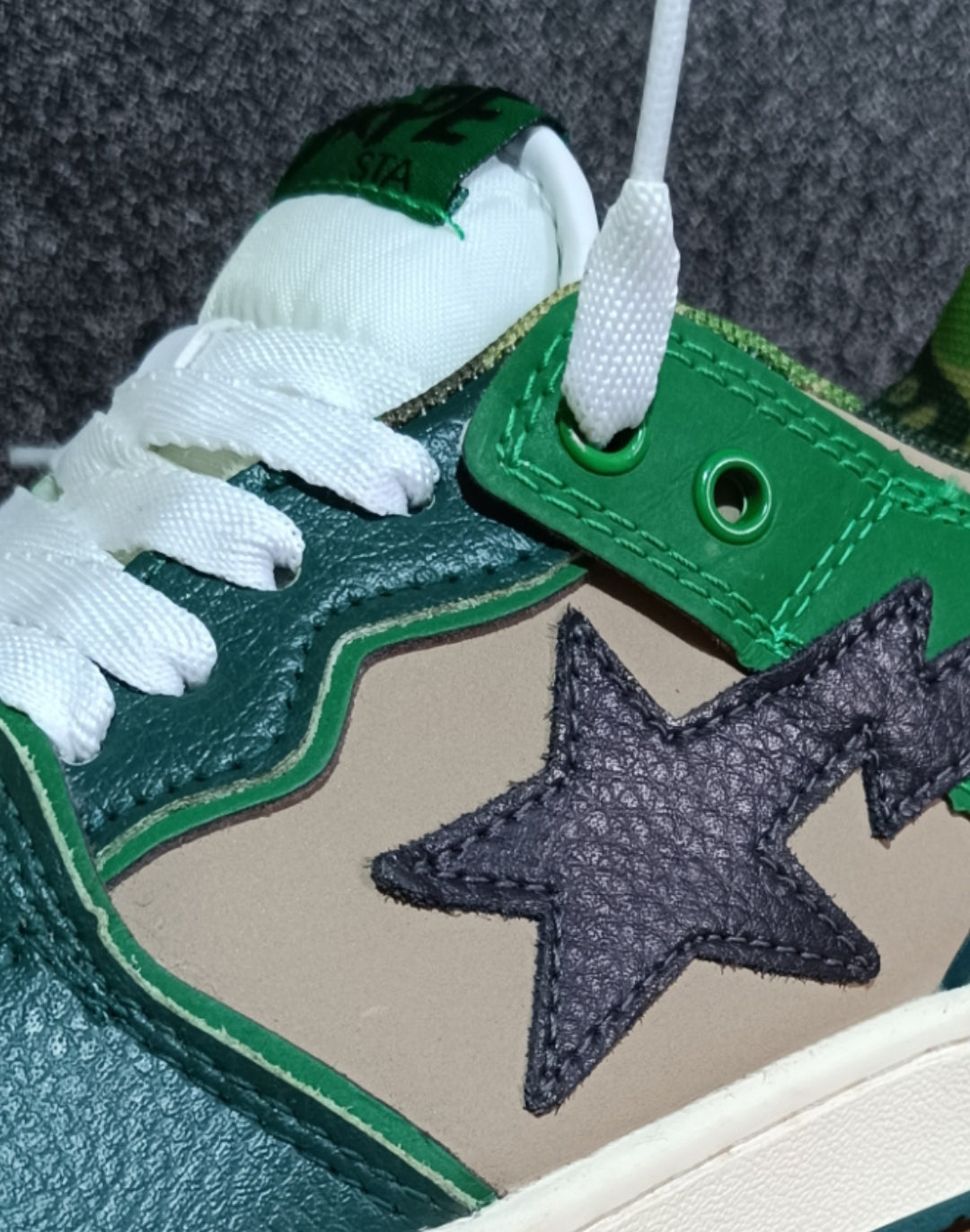 Zapatilla BAPE SK8 STA ABC Green Camouflage
